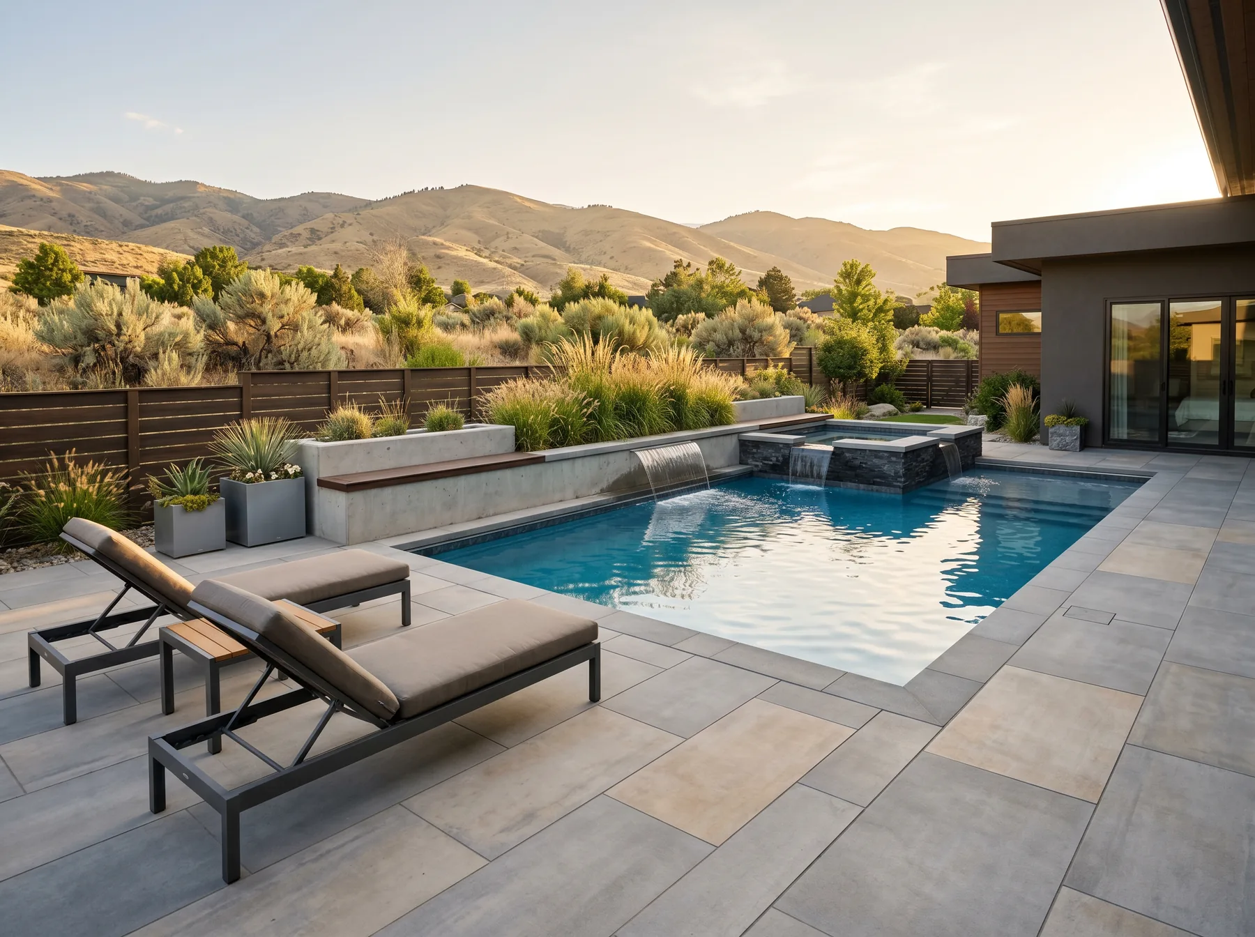 Custom paver patio and pool deck installation in Boise, Idaho
