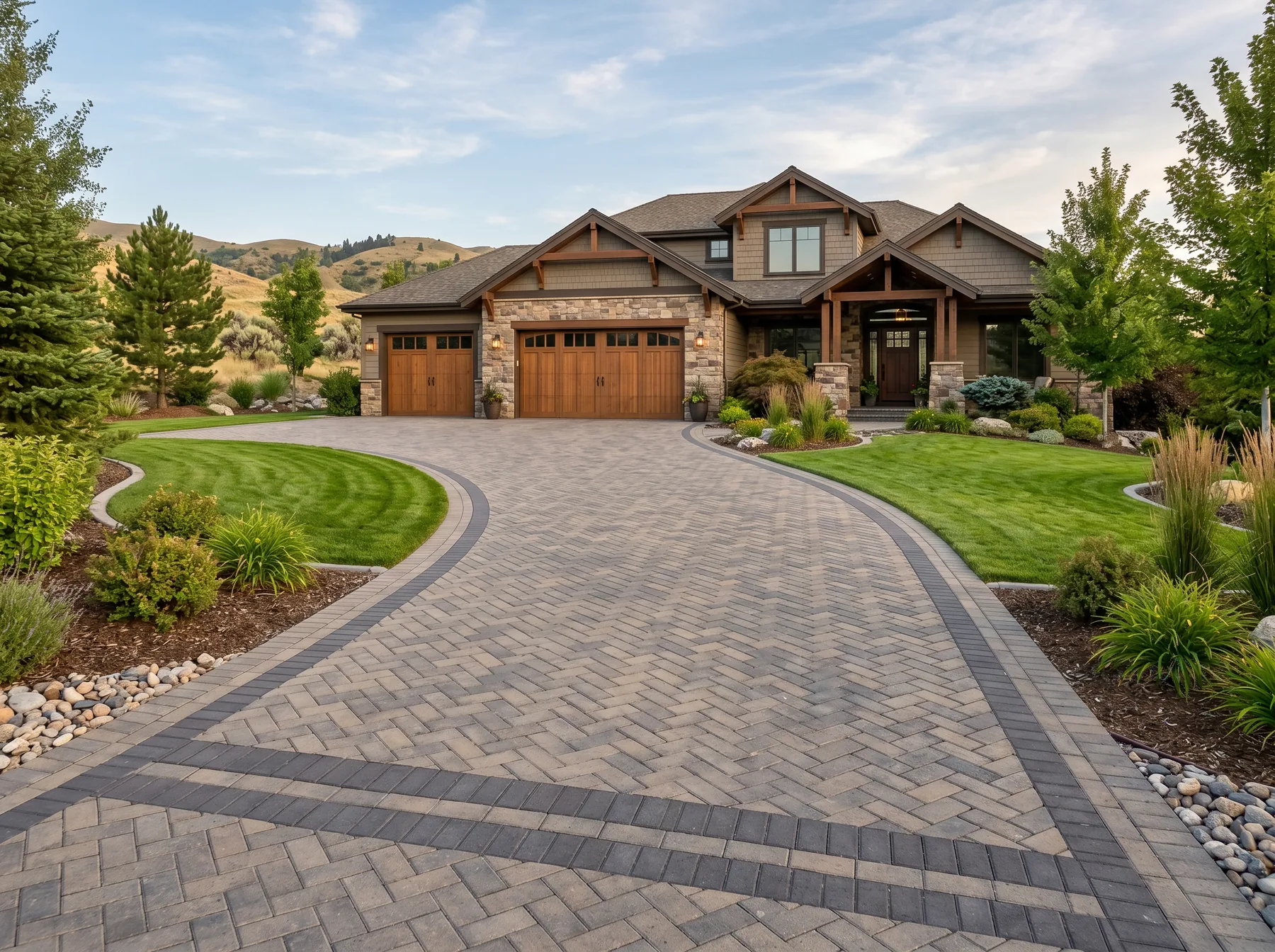 Paver driveway installation in Meridian, Idaho